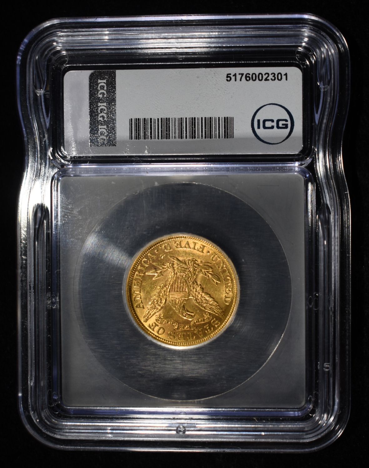 1902 $5 LIBERTY GOLD ICG MS61