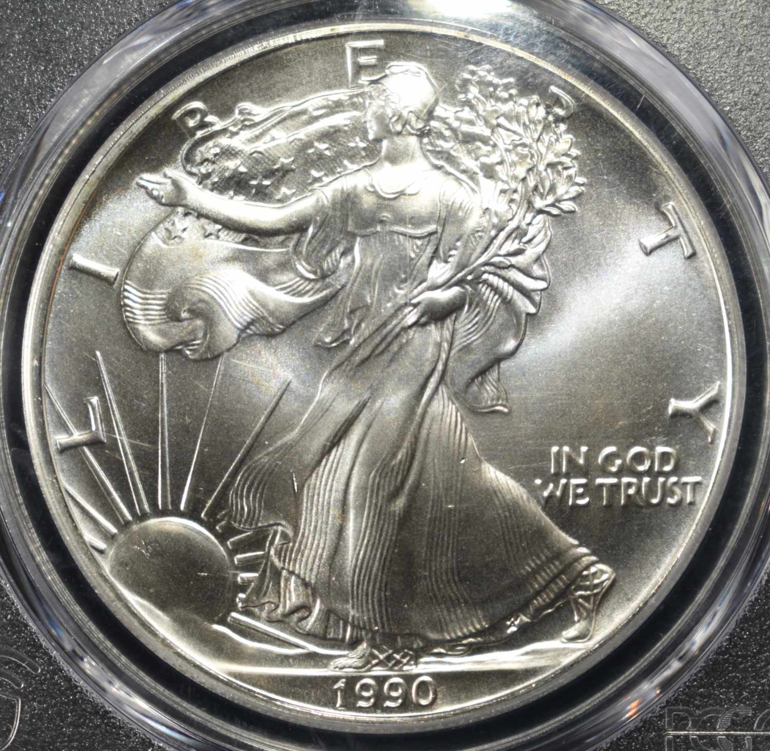 1990 AMERICAN SILVER EAGLE PCGS MS69