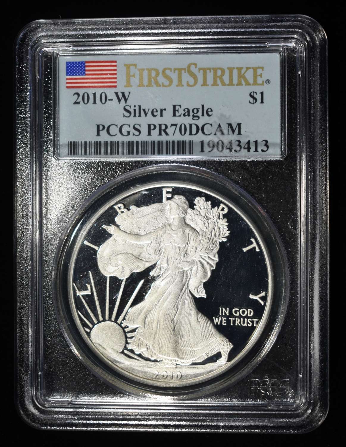 2010-W AMERICAN SILVER EAGLE PCGS PR70 DCAM