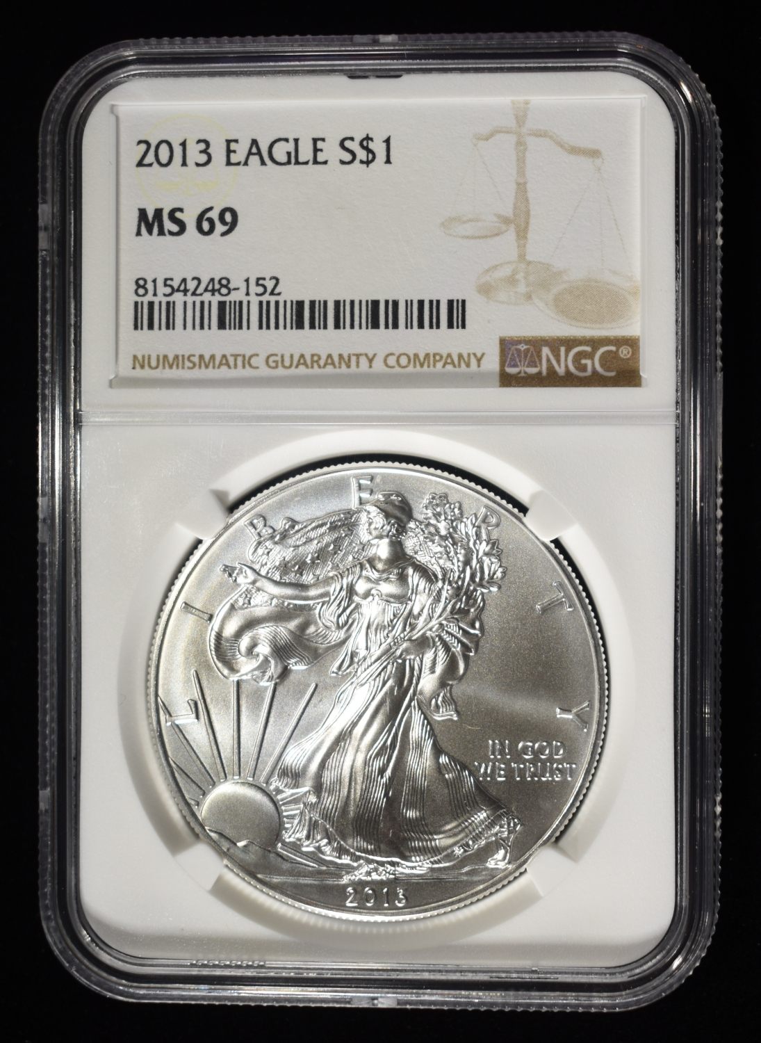 2013 AMERICAN SILVER EAGLE NGC MS69