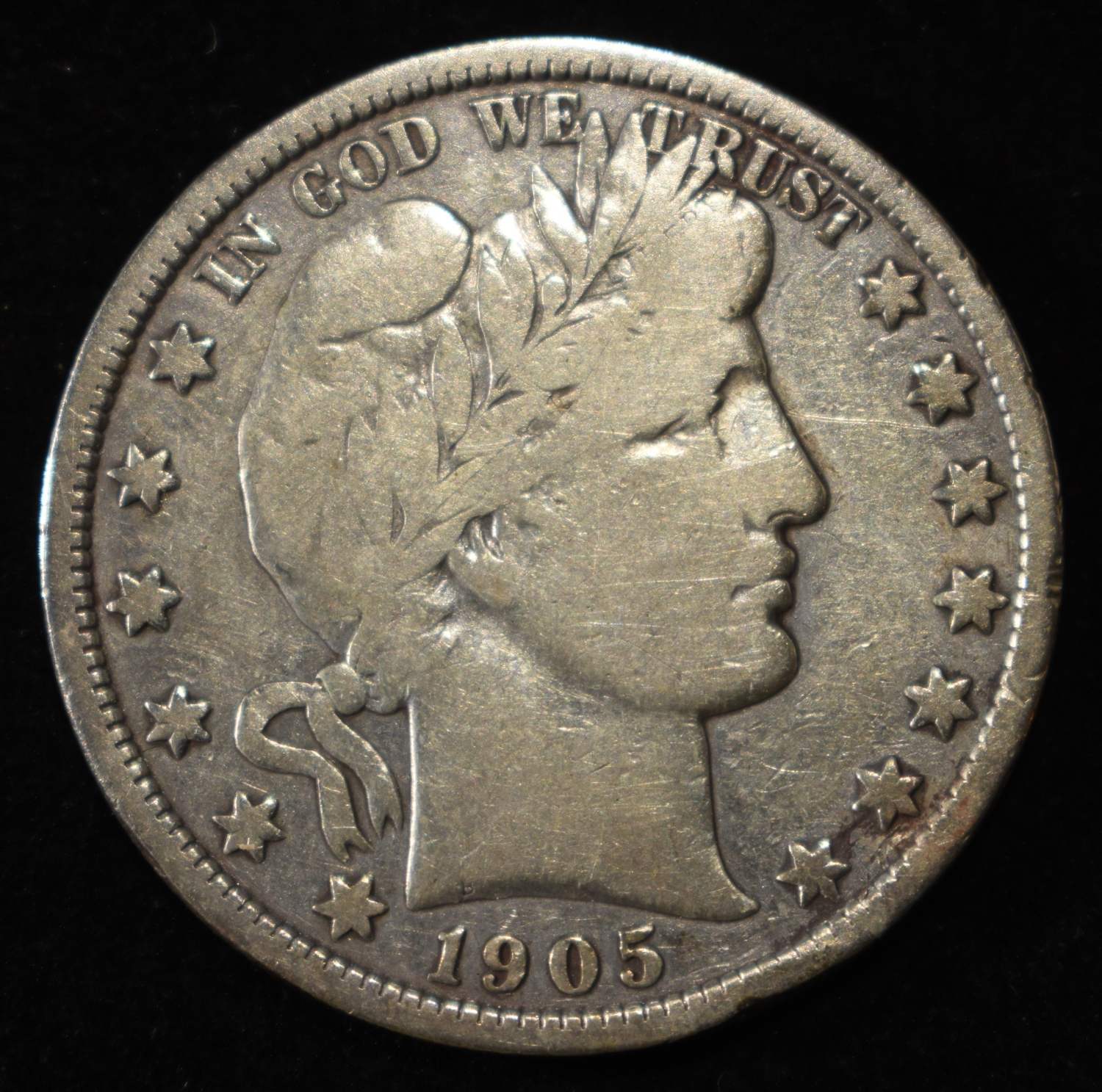 1905 BARBER HALF DOLLAR FINE