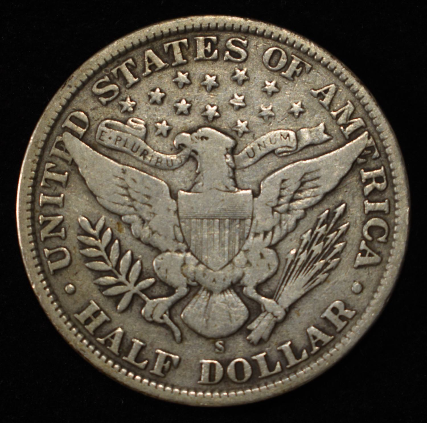 1909-S BARBER HALF DOLLAR VF