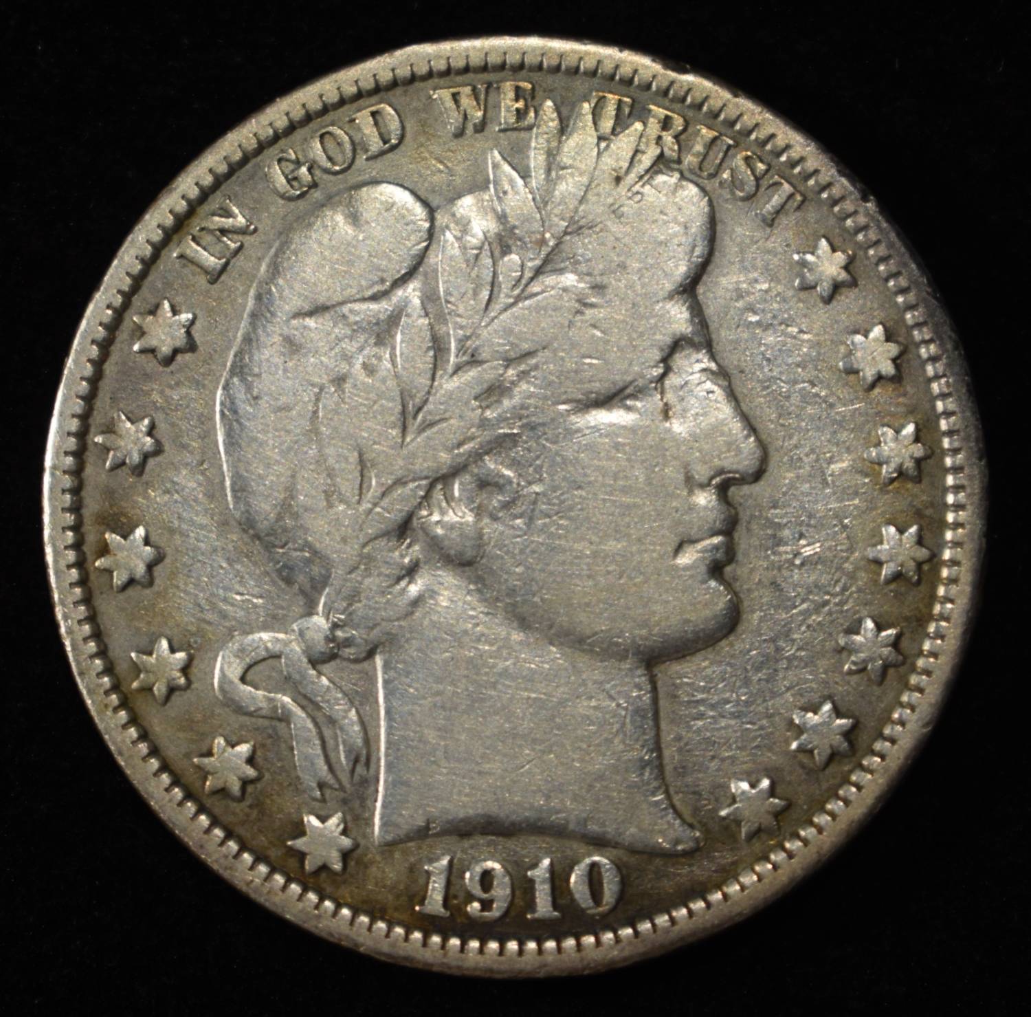 1910 BARBER HALF DOLLAR FINE