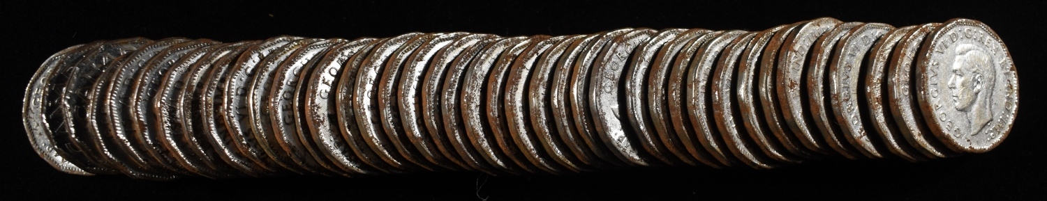 1945 STEEL ROLL CANADIAN NICKELS