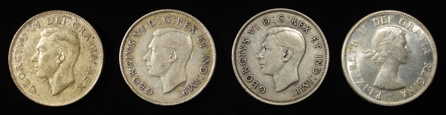 (4) 50C CANADIAN 80% SILVER