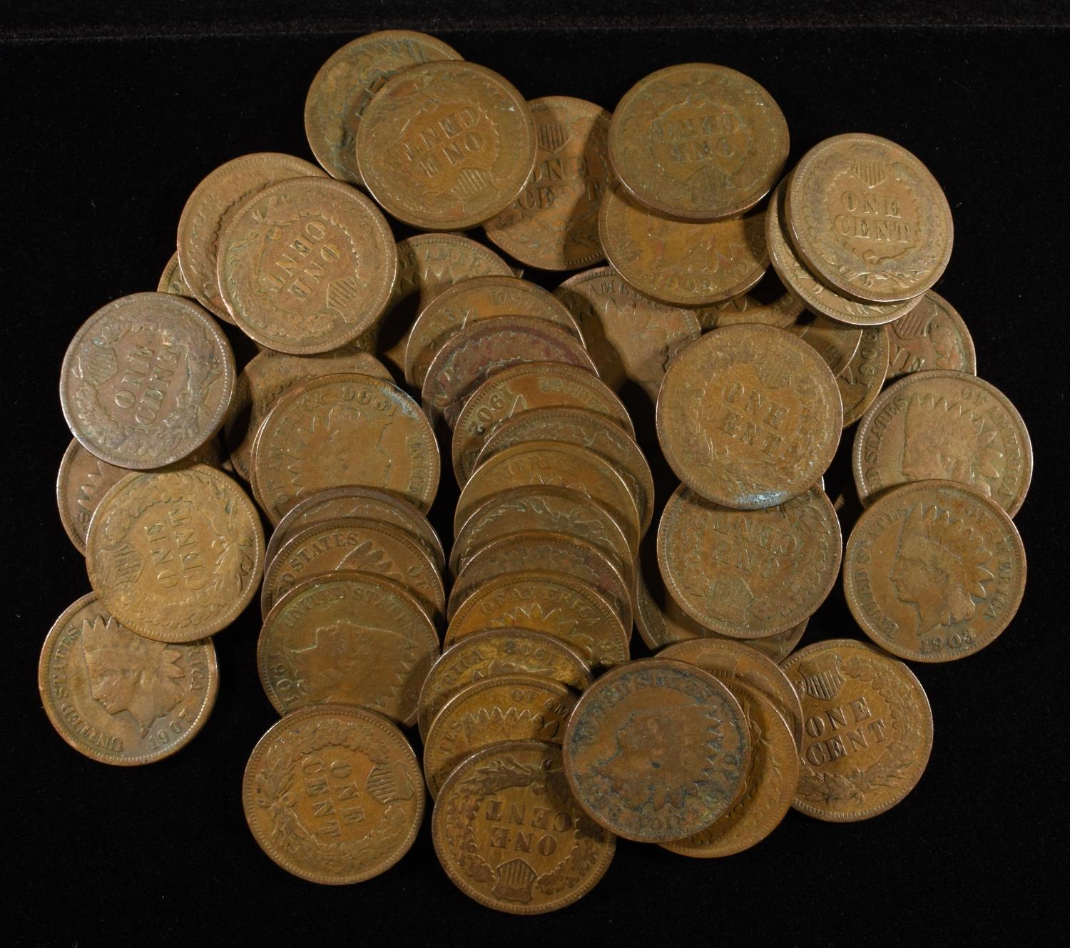 (50) INDIAN CENTS