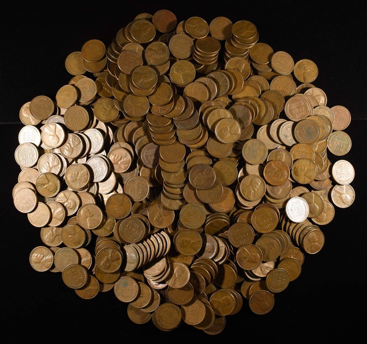 (500) WHEAT CENTS: MIXED DATES