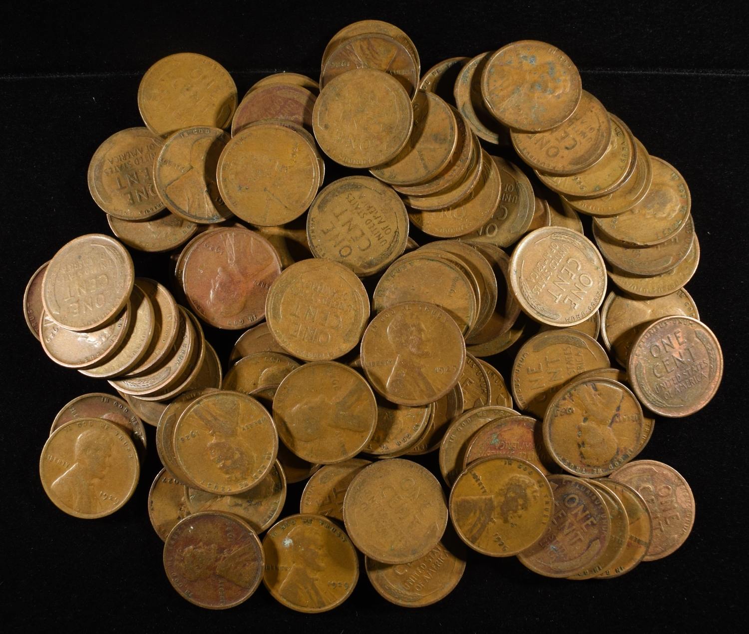 (91) WHEAT CENTS FROM THE 20'S