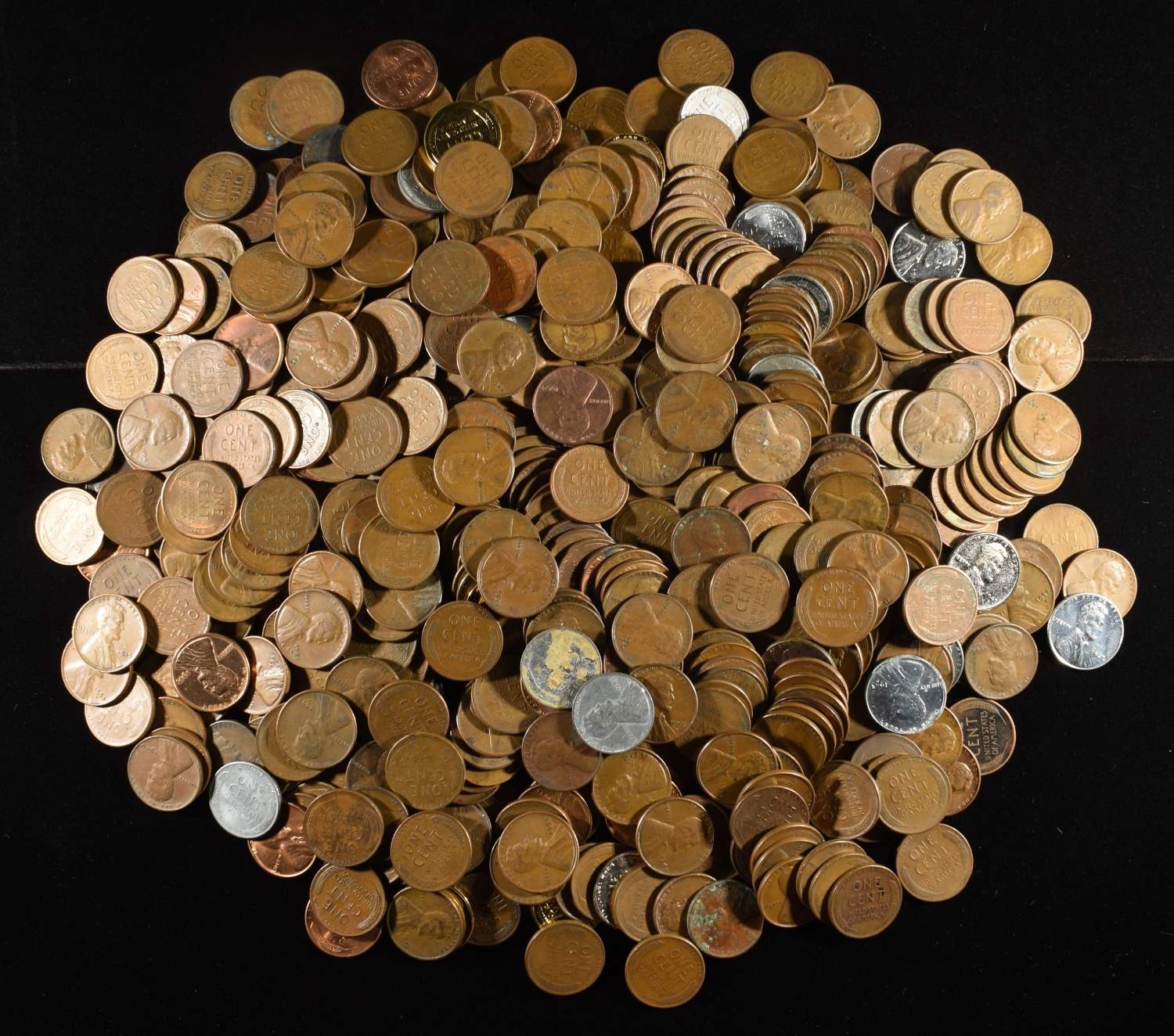 (500) 40'S & 50'S WHEAT CENTS