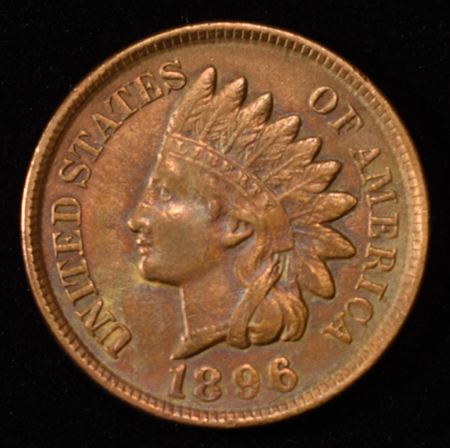 1896 INDIAN HEAD CENT GEM BU