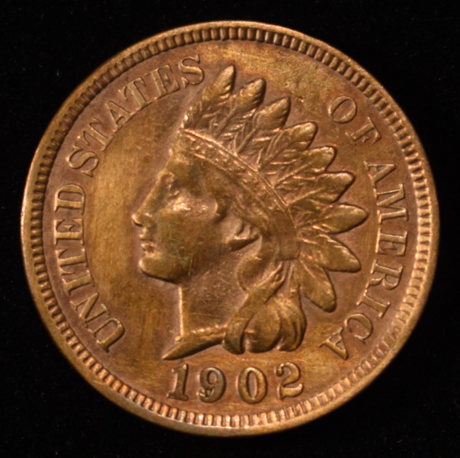 1902 INDIAN HEAD CENT GEM BU RD