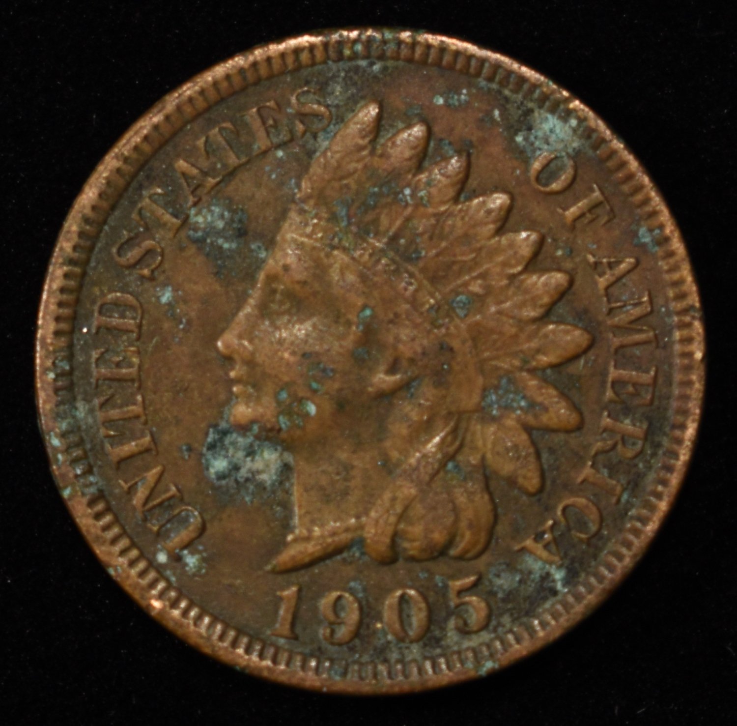 1905 INDIAN HEAD CENT BU BN