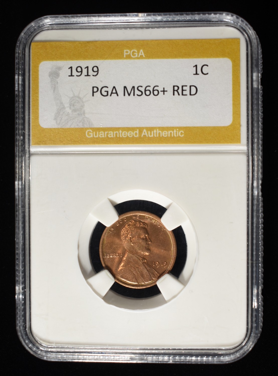 1919 WHEAT CENT PGA SUPERB GEM BU RED