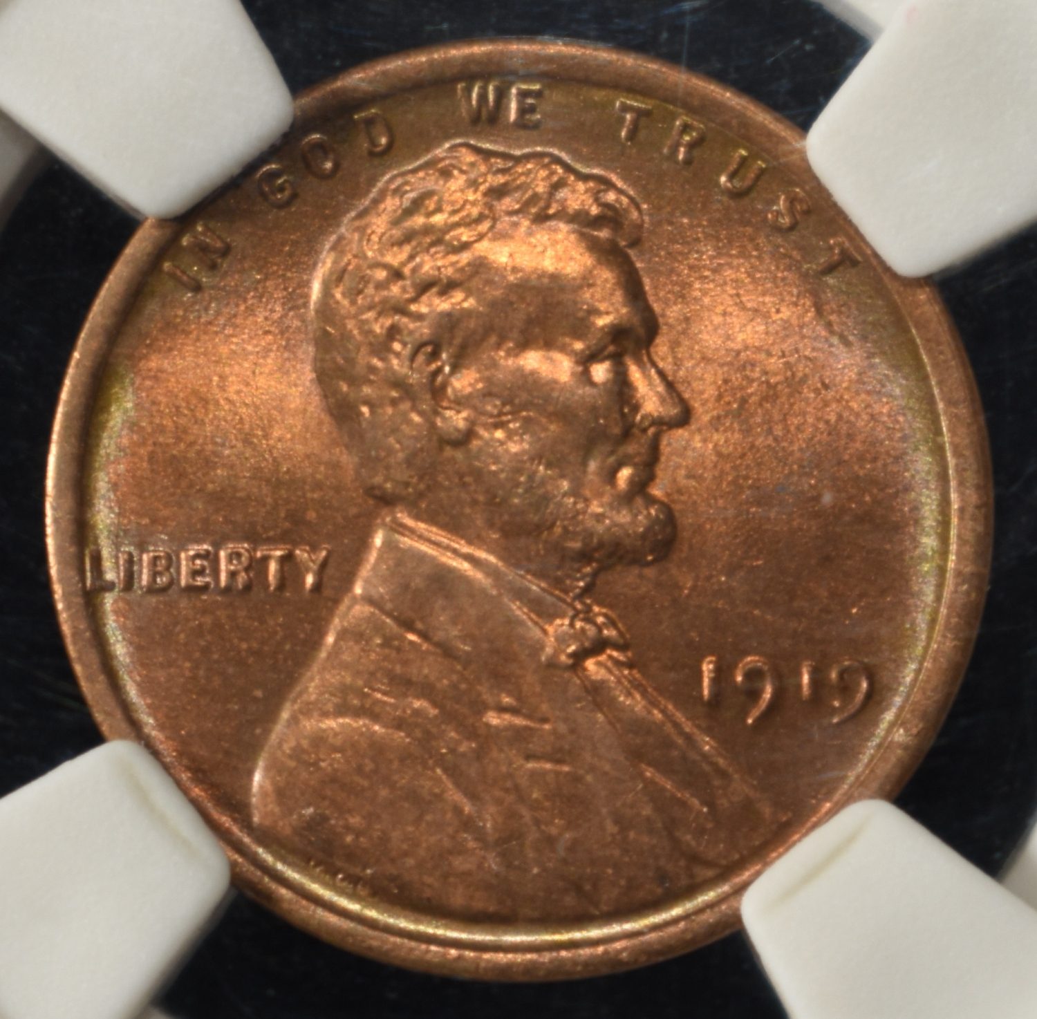 1919 WHEAT CENT PGA SUPERB GEM BU RED