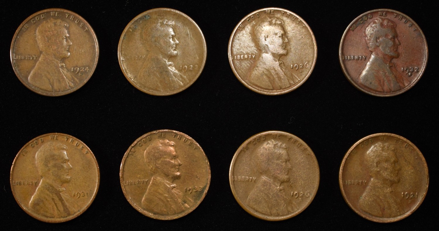8 NICE EARLY SEMIKEY WHEAT CENTS