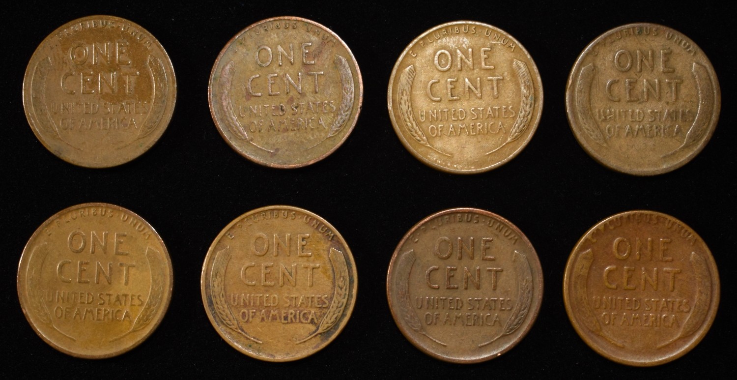8 NICE EARLY SEMIKEY WHEAT CENTS