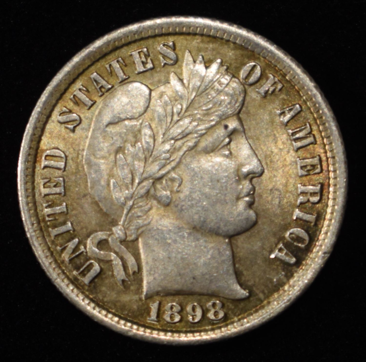 1898 BARBER DIME CH ORIG UNC