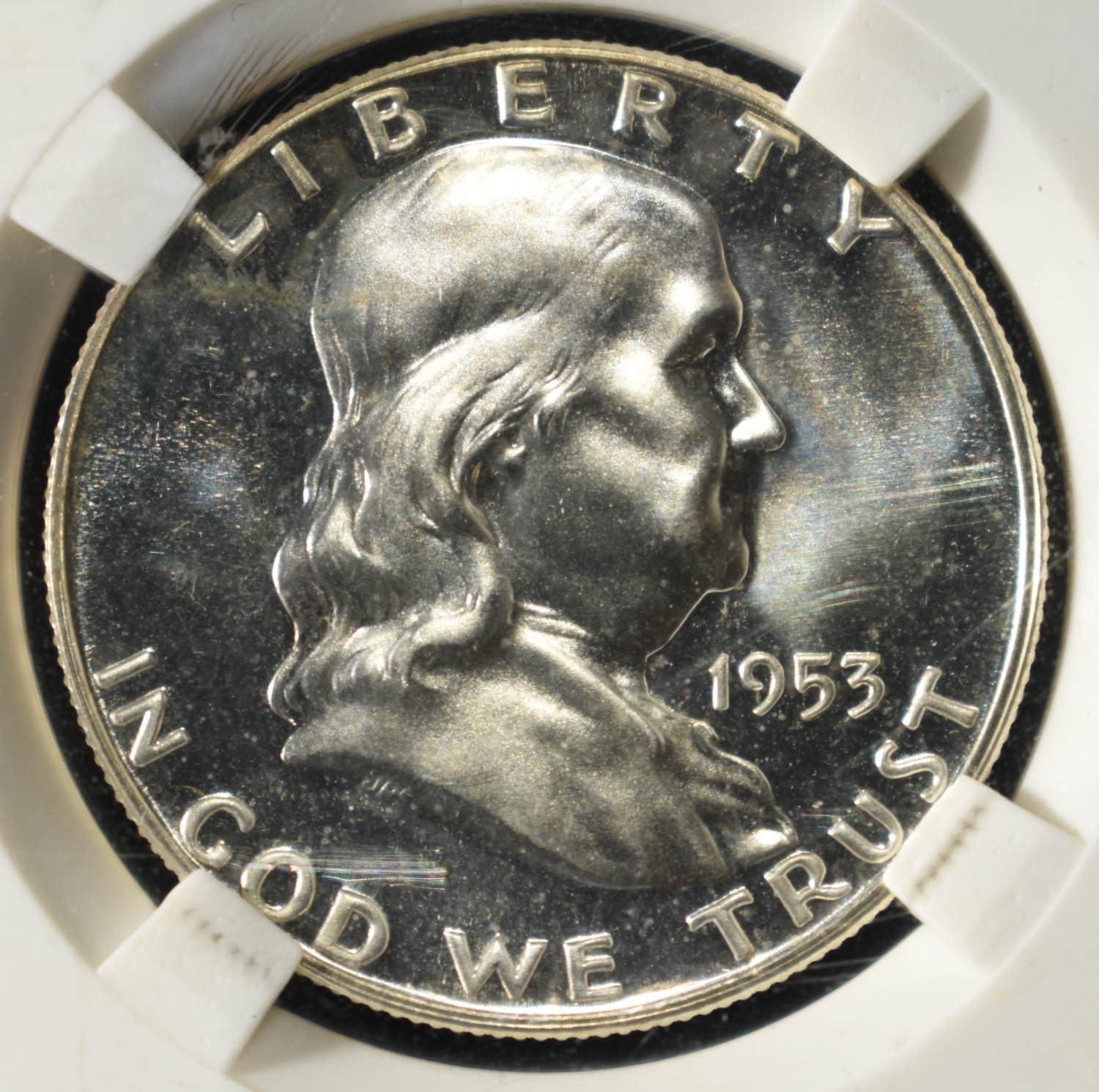 1953 FRANKLIN 50C PGA SUPERB GEM PROOF DCAM