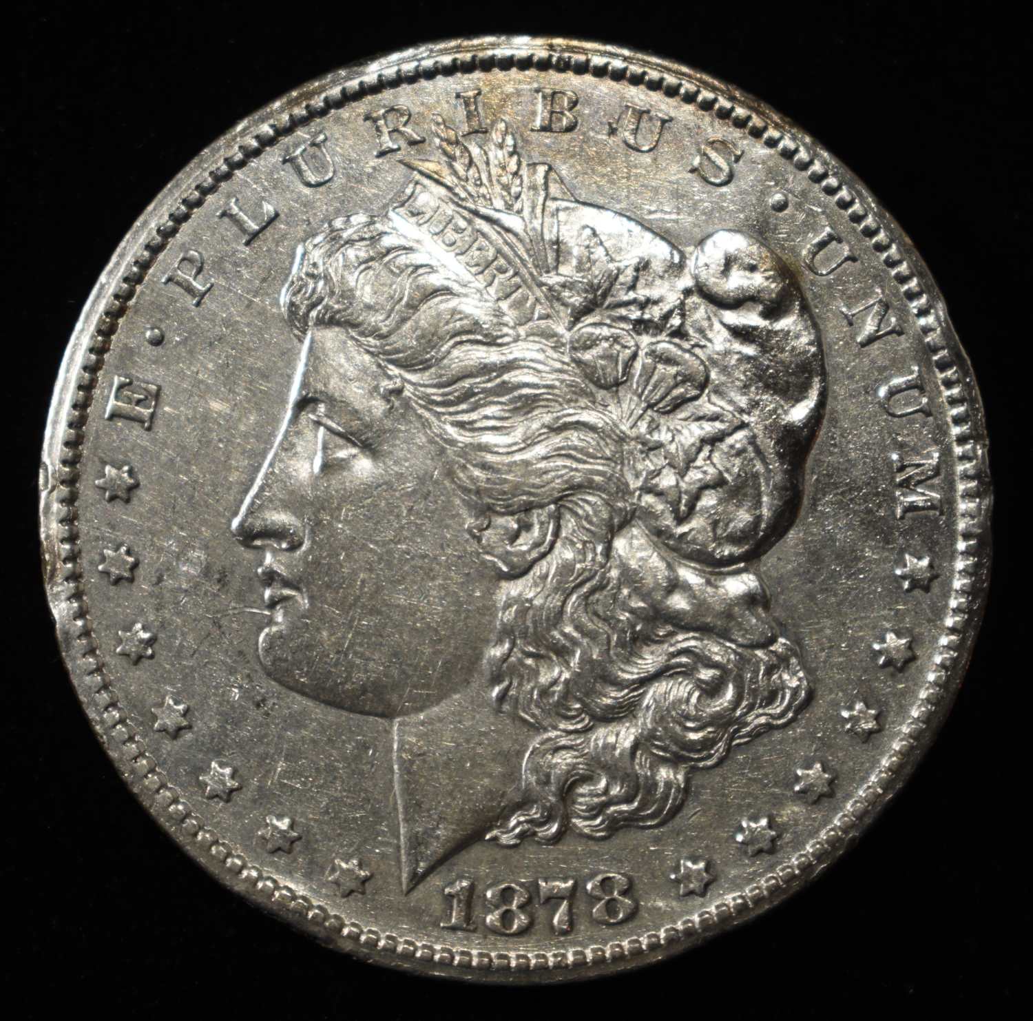 1878-CC MORGAN DOLLAR AU