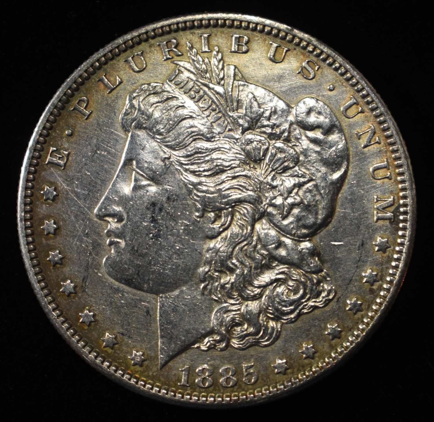 1885-S MORGAN DOLLAR SHARP UNC OLD CLEANING