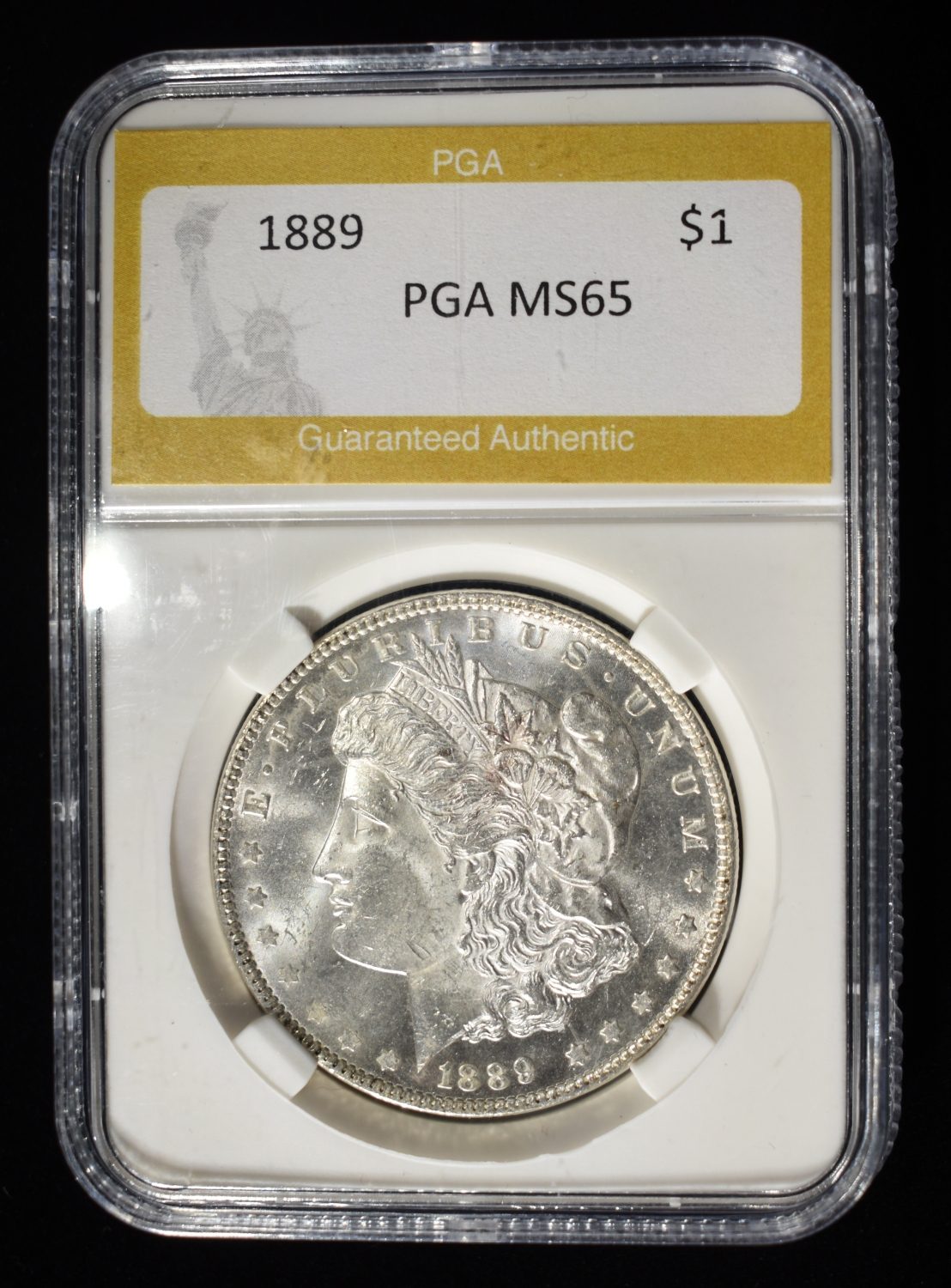 1889 MORGAN DOLLAR PGA GEM BU