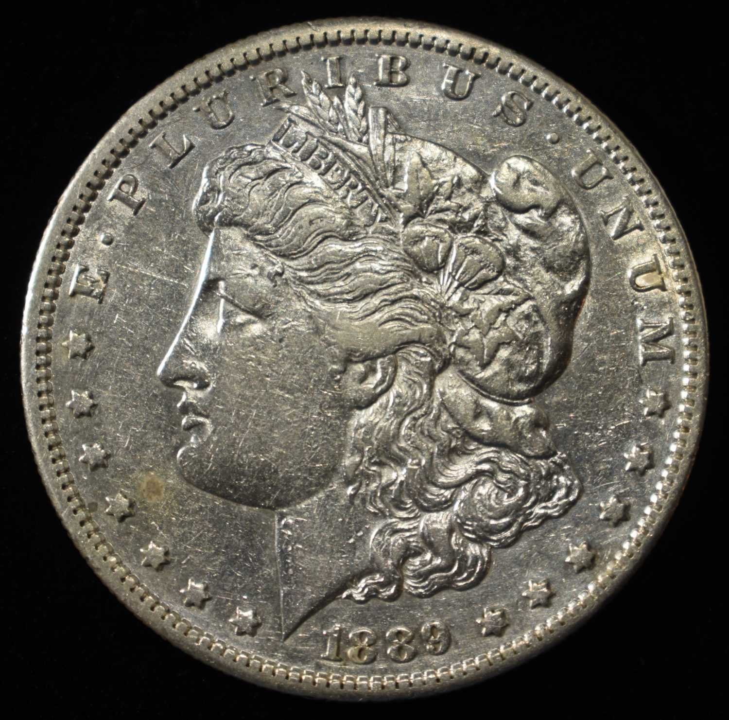 1889-S MORGAN DOLLAR NICE AU