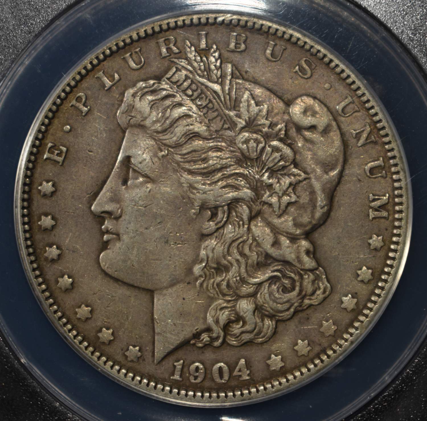 1904 MORGAN DOLLAR EF 45 ANACS