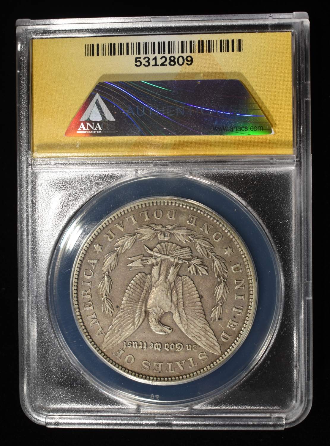 1904 MORGAN DOLLAR EF 45 ANACS