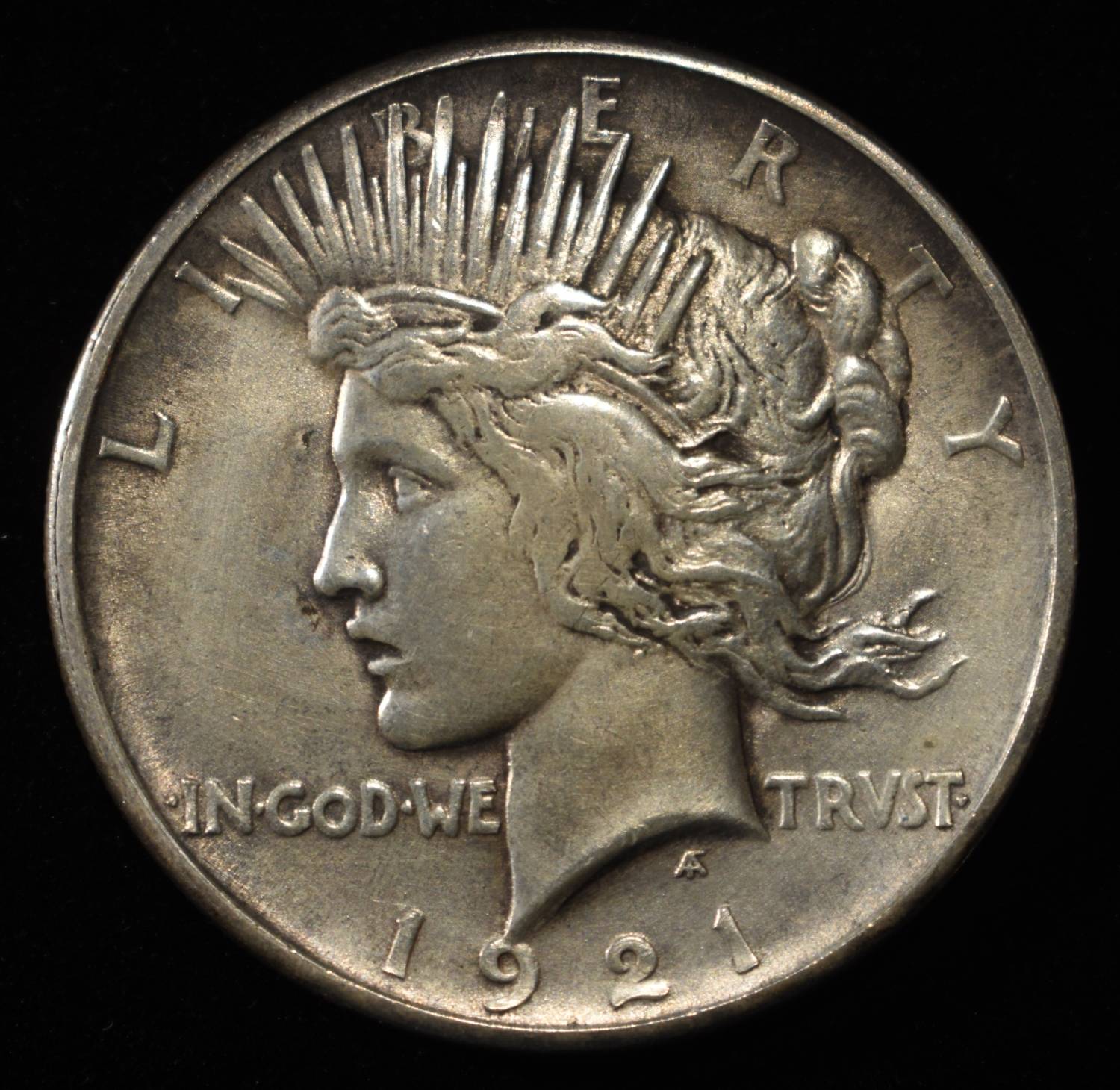 1921 PEACE DOLLAR SHARP BU LIGHT OLD CLEANING