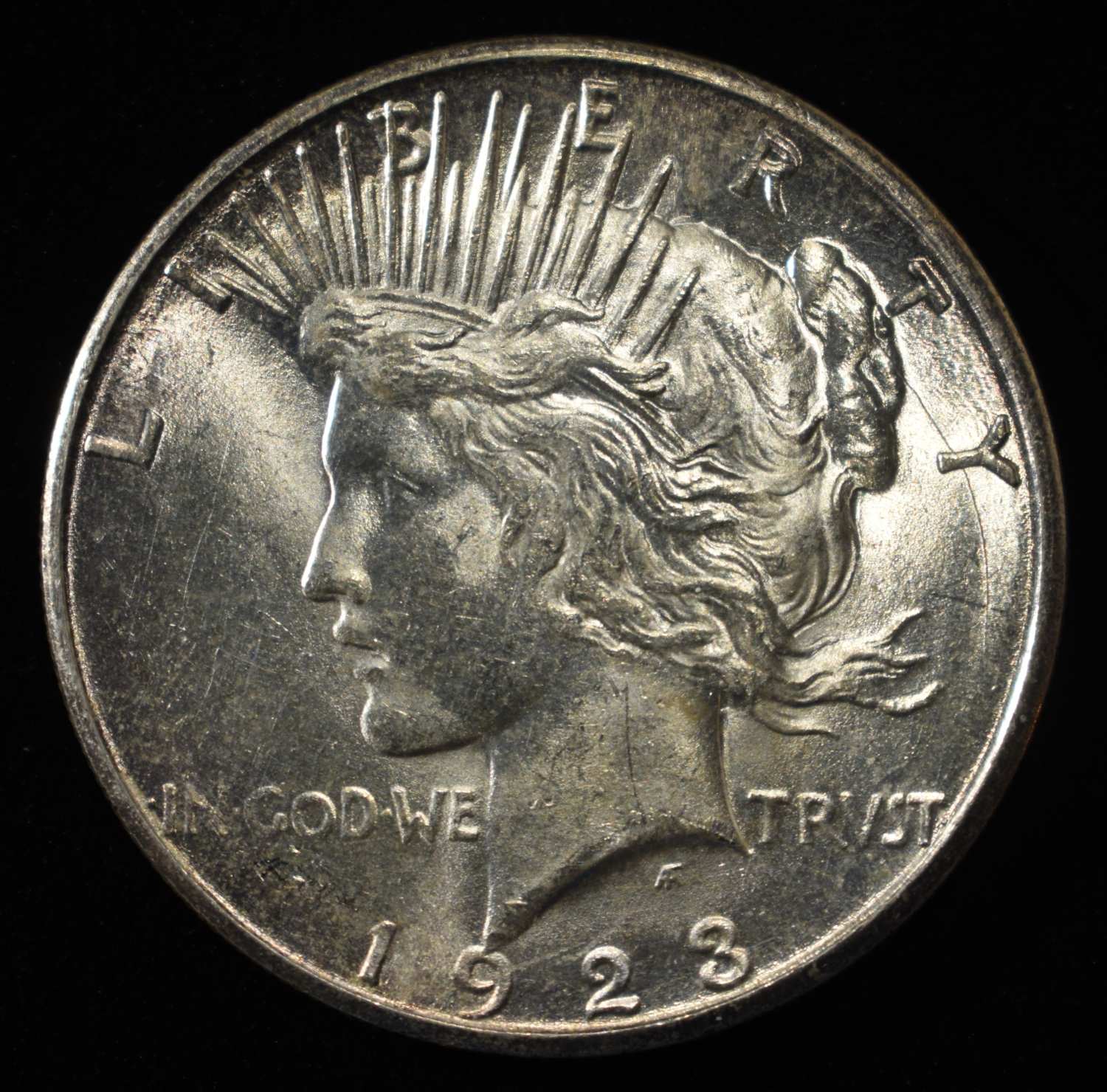 1923-S PEACE DOLLAR CH TO GEM BU