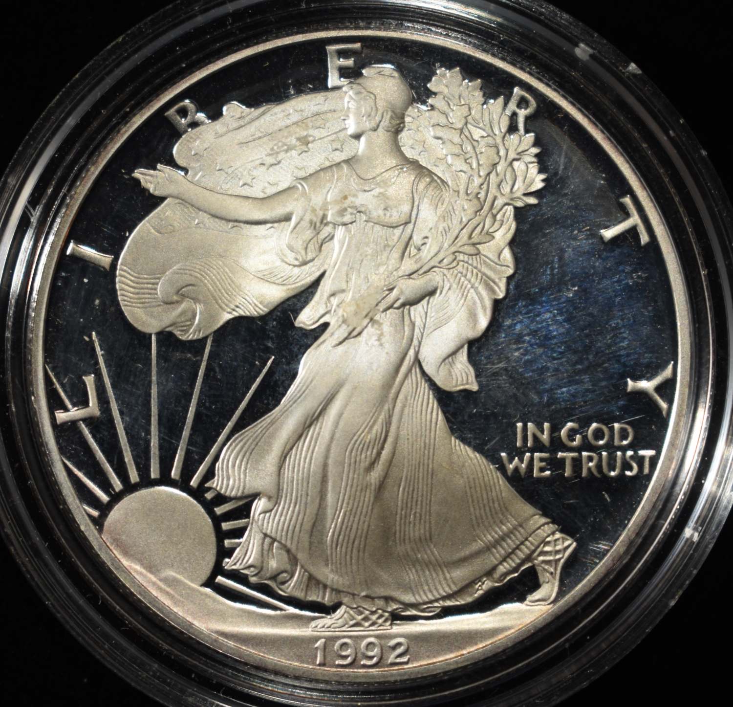1992-S AMERICAN SILVER EAGLE PROOF