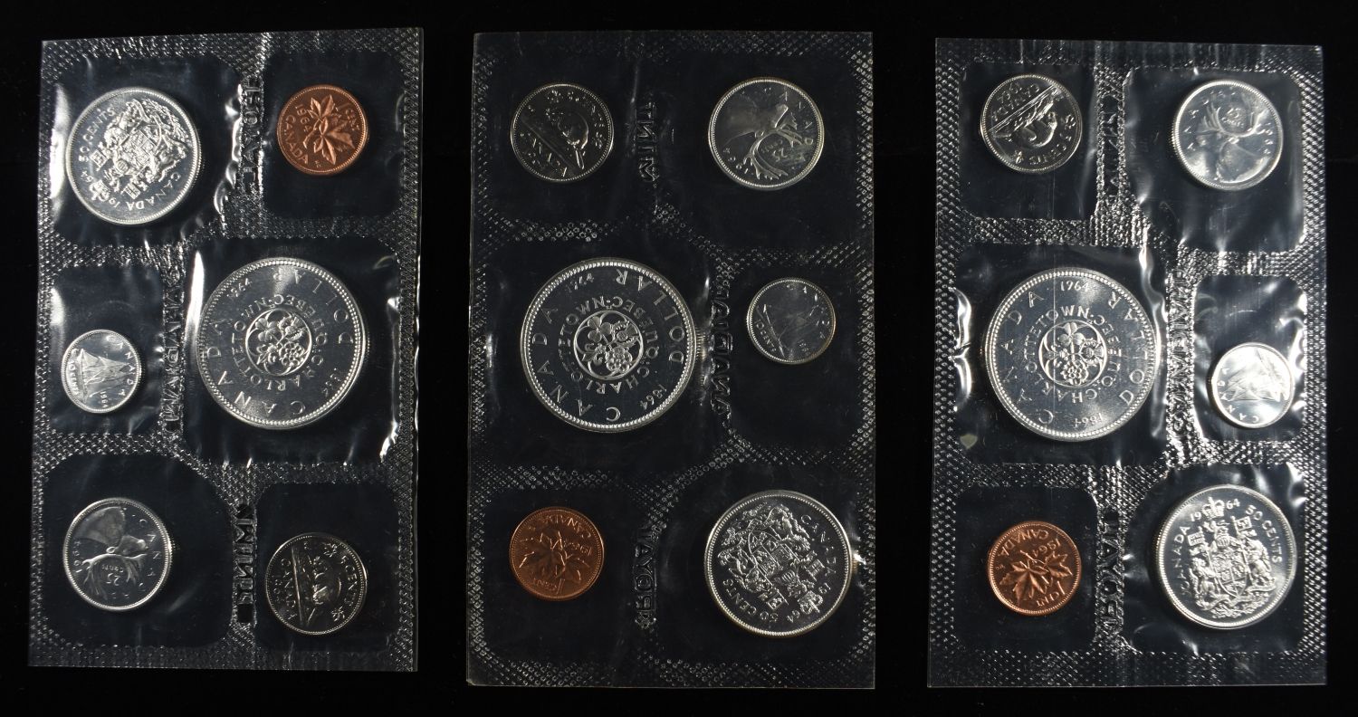 (3) 1964 CANADA PL SET