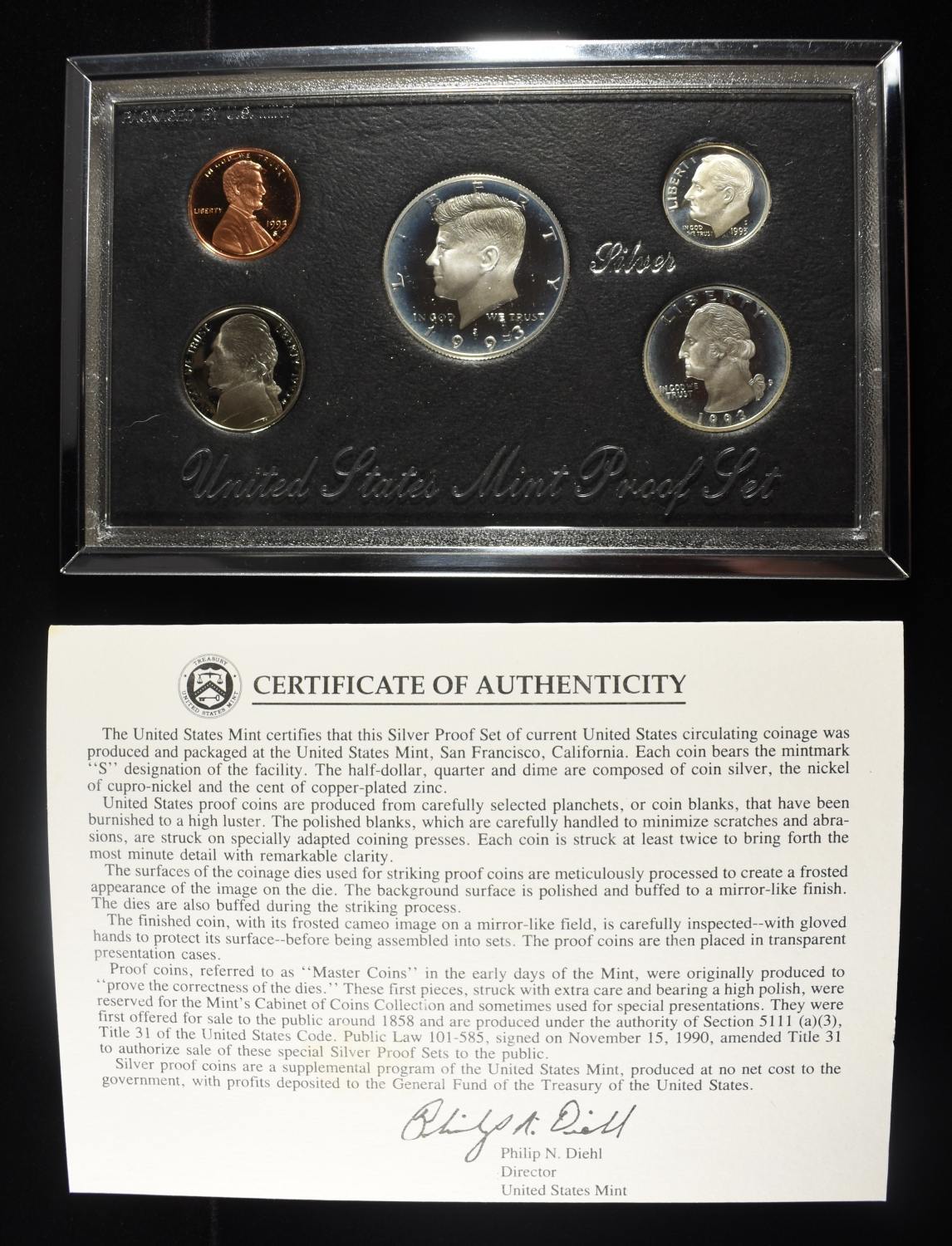 1993-S PREMIER SILVER PROOF SET
