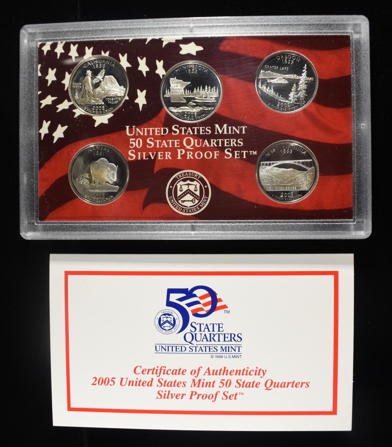 2005 QUARTER SILVER PROOF SET