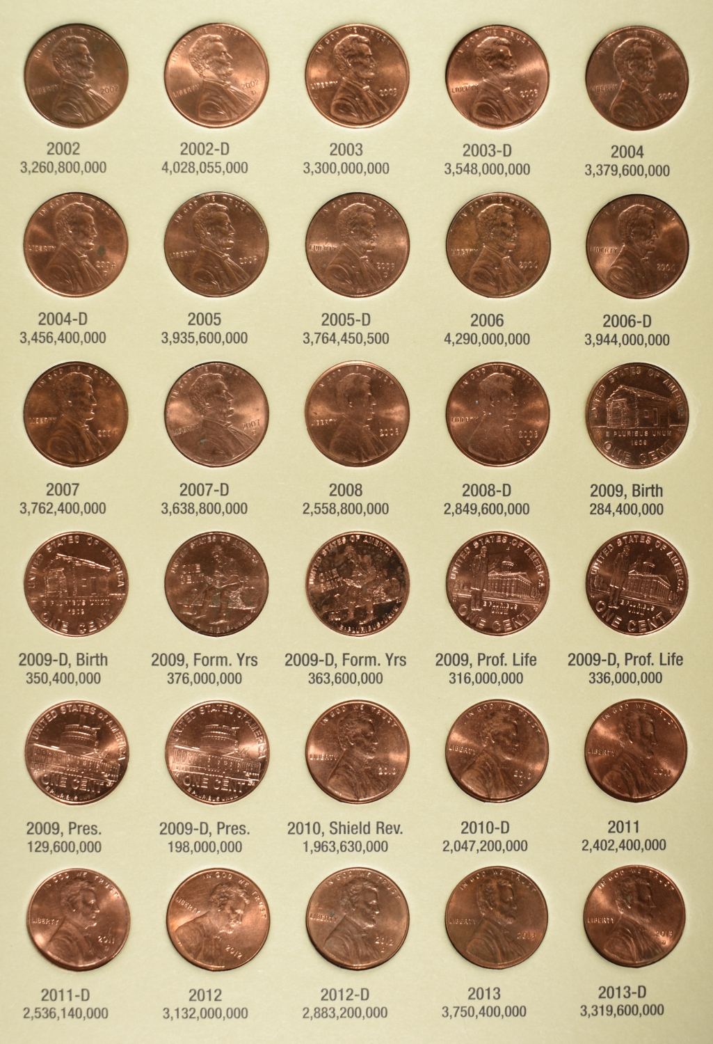 (4) LINCOLN CENT H.E. HARRIS ALBUMS