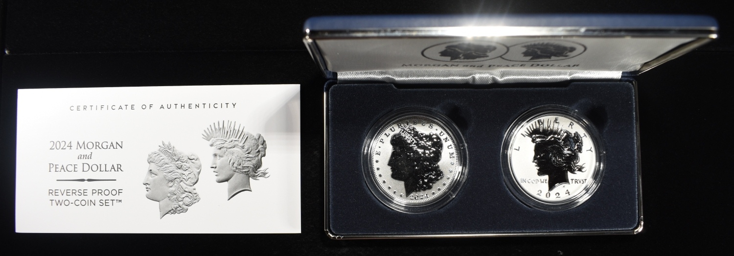 2024-S MORGAN & PEACE DOLLARS REV PR TWO-COIN SET