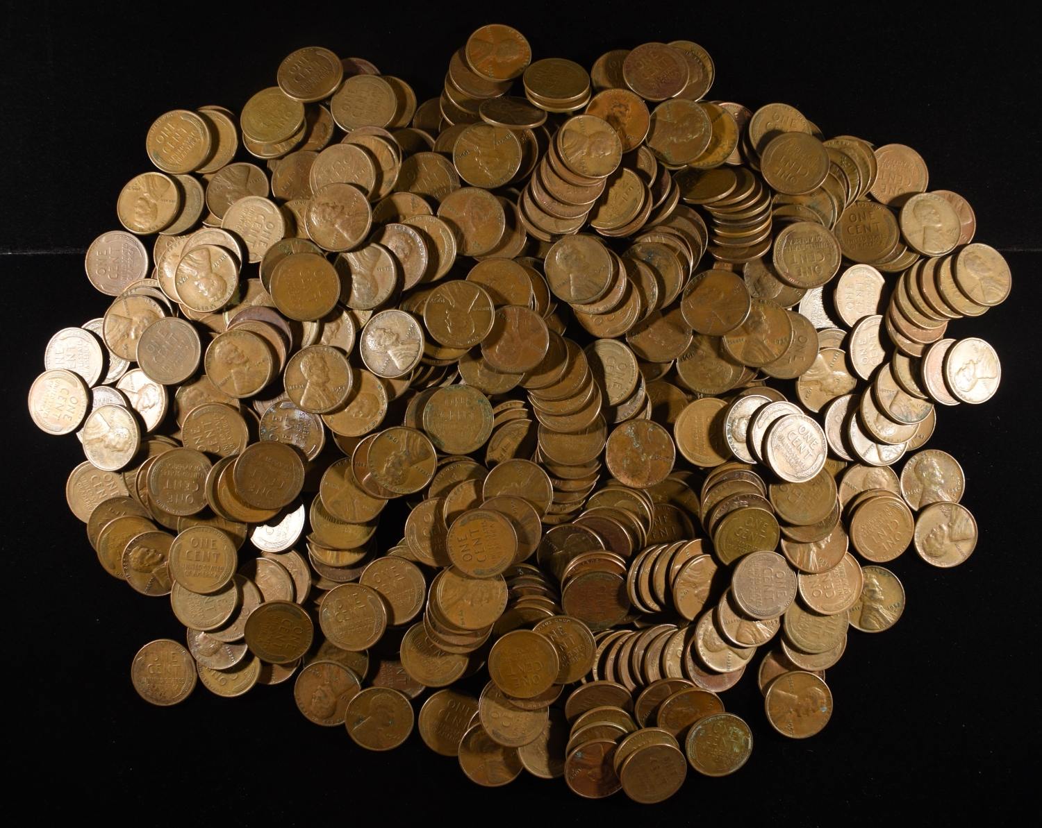 (500) WHEAT CENTS: MIXED DATES