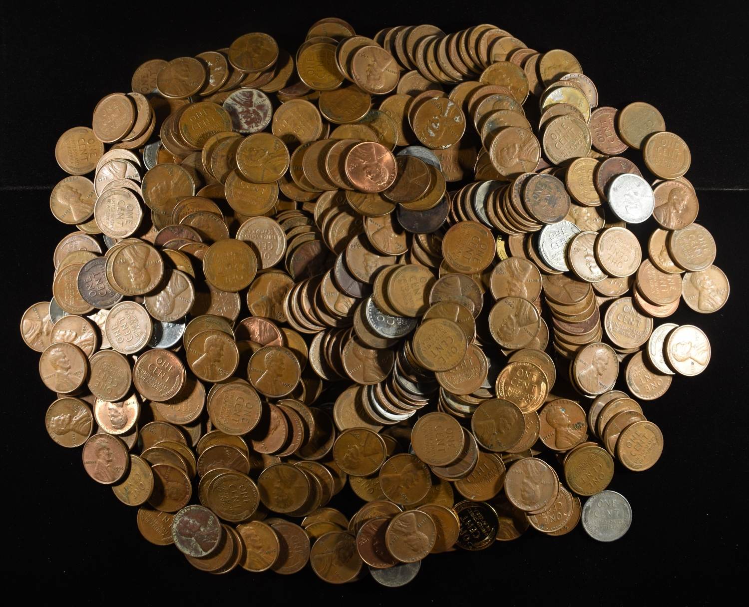 (500) 40'S & 50'S WHEAT CENTS