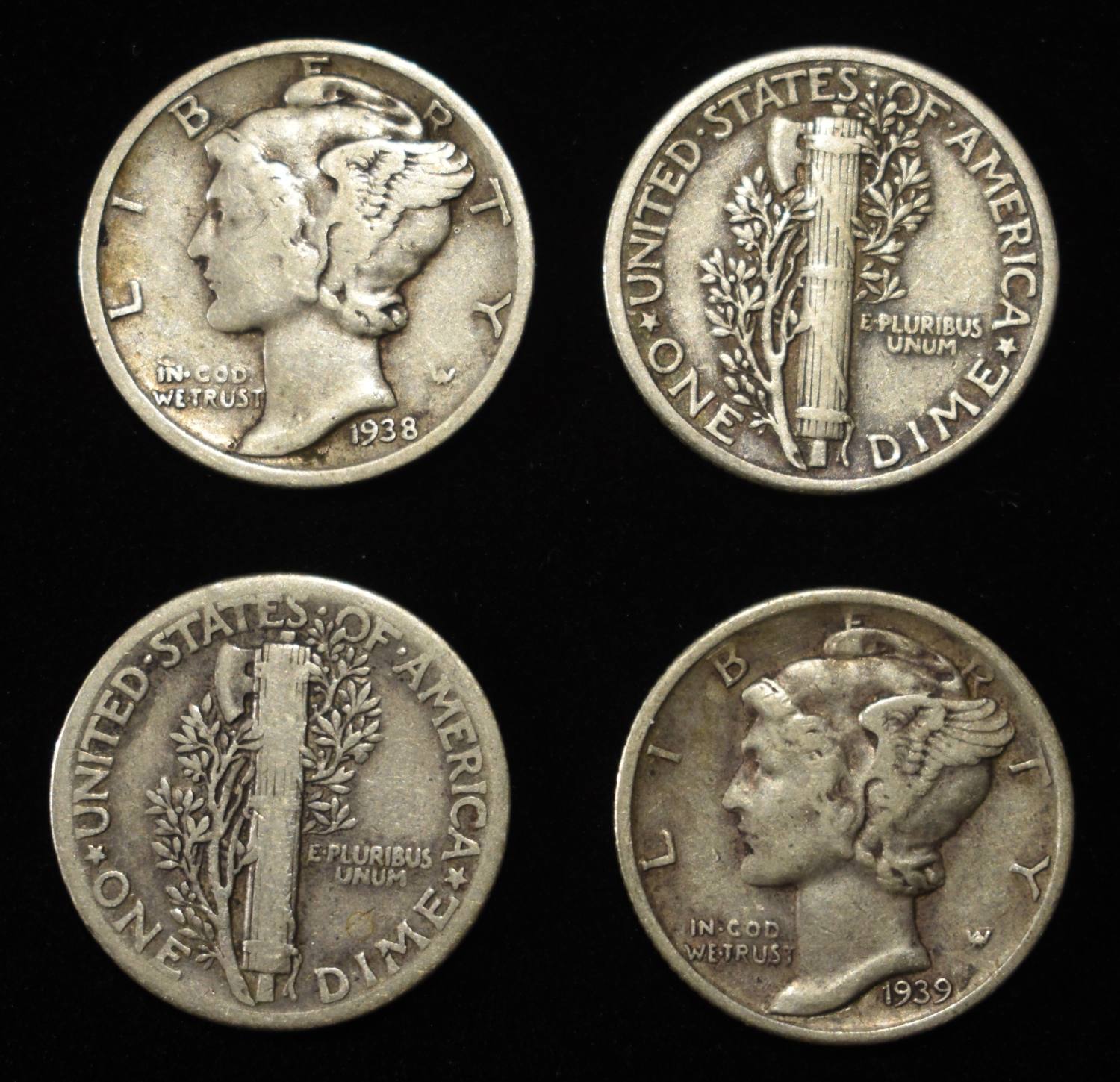 (50) MERCURY DIMES