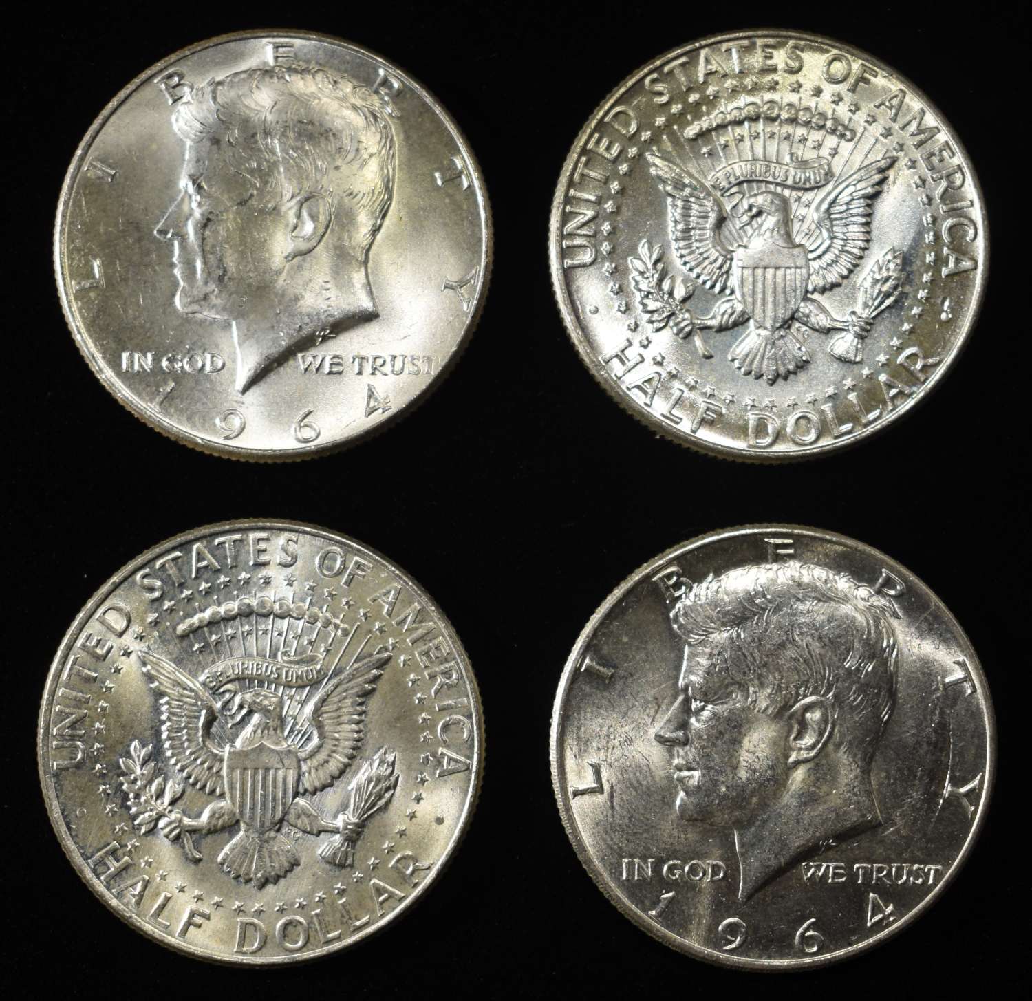 (10) 90% SILVER KENNEDY HALF DOLLARS