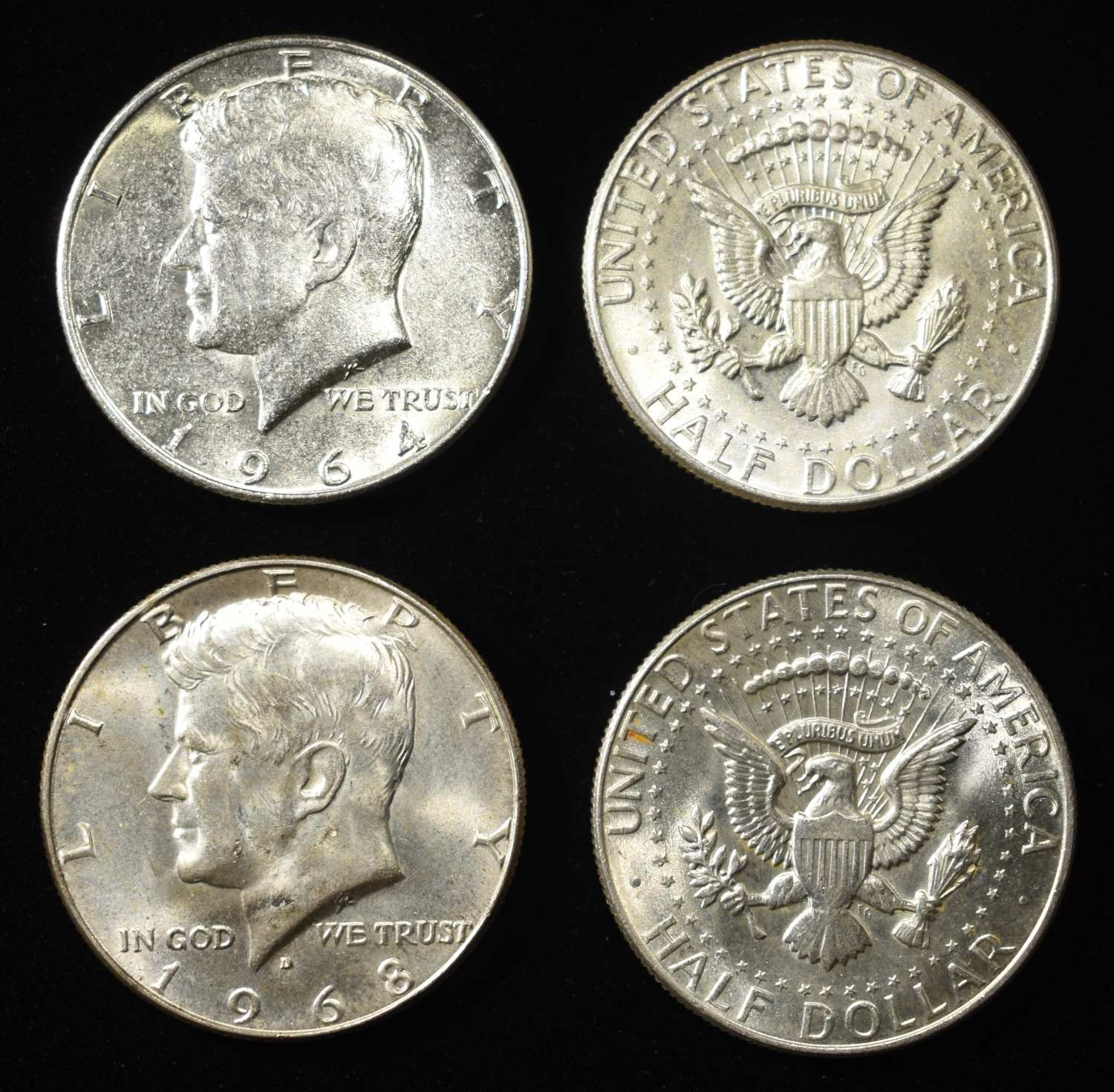 (2) 90% & (5) 40% SILVER KENNEDY HALF DOLLARS