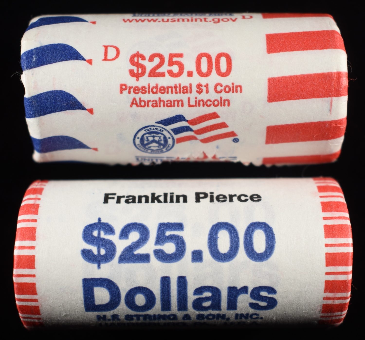 (2) PRESIDENTAL $1 ROLLS