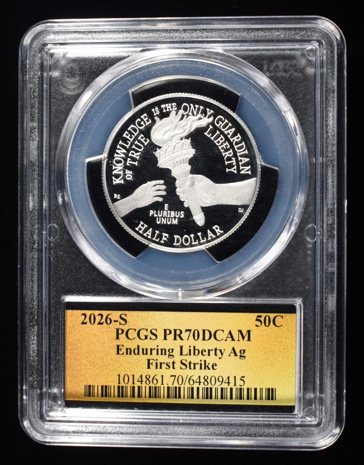2026-S ENDURING LIBERTY 50C PCGS PR-70 DCAM SILVER