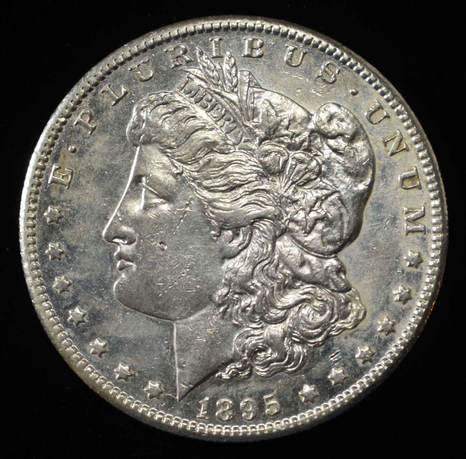 1895-S MORGAN DOLLAR SHARP BU SOME OLD CLEANING