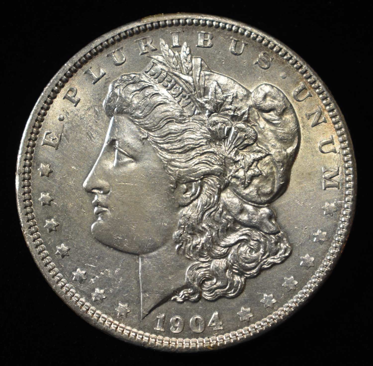1904 MORGAN DOLLAR CH TO GEM BU