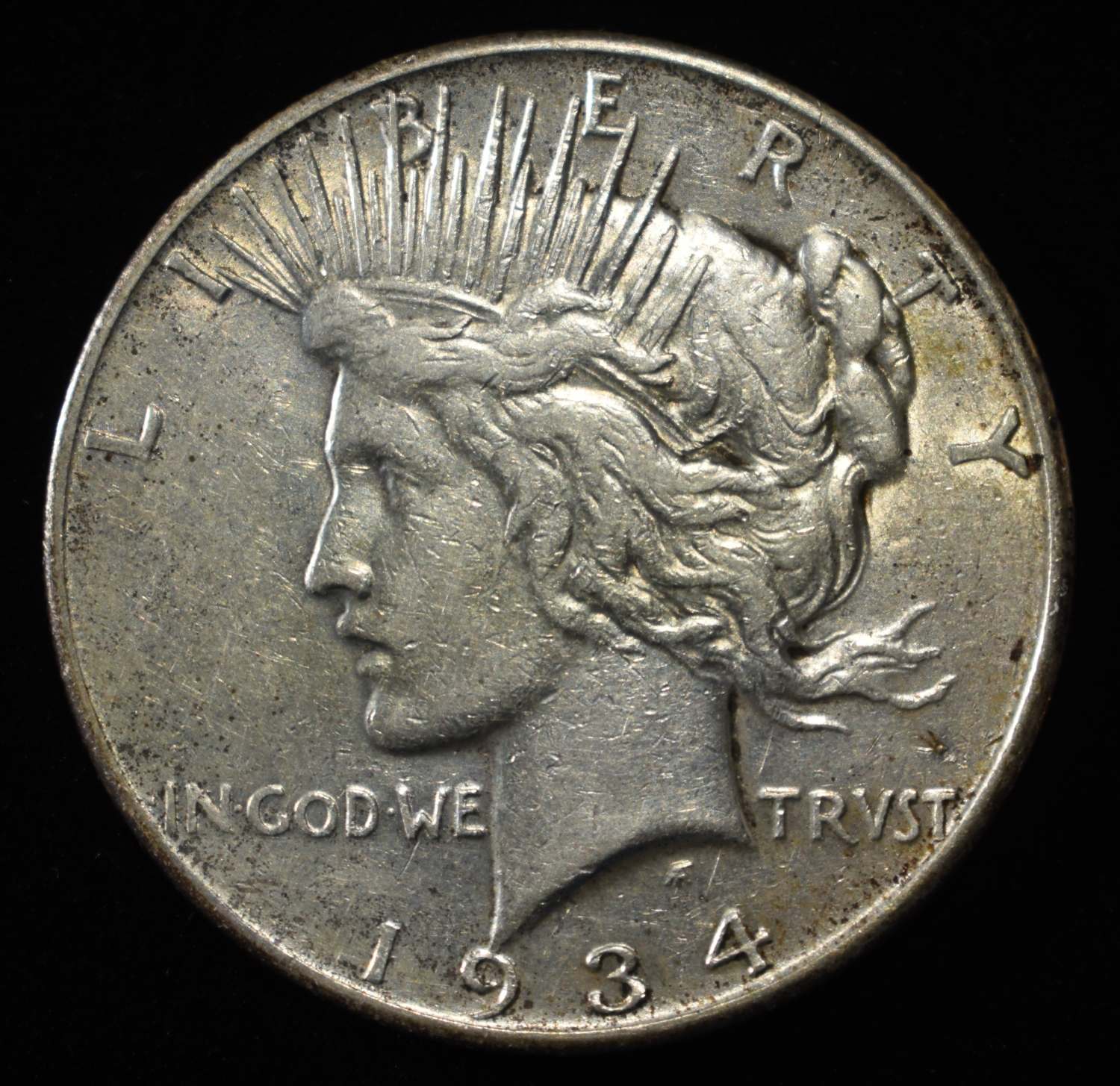 1934-S PEACE DOLLAR XF/AU