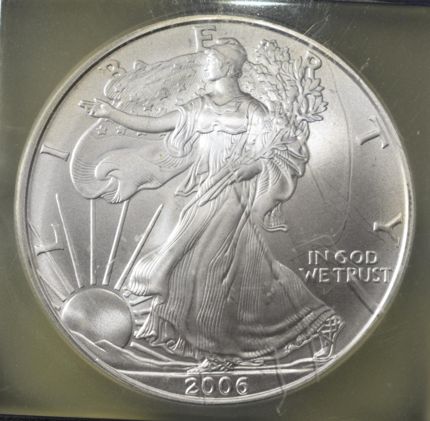 2006 AMERICAN SILVER EAGLE ICG MS69