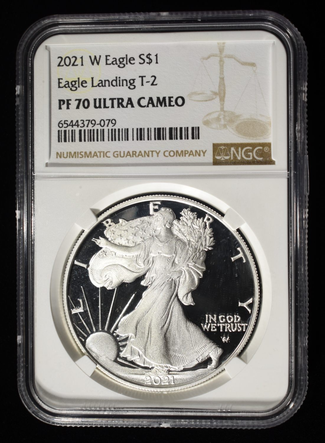 2021-W T-2 PROOF SILVER EAGLE NGC PF70 ULTRA CAMEO