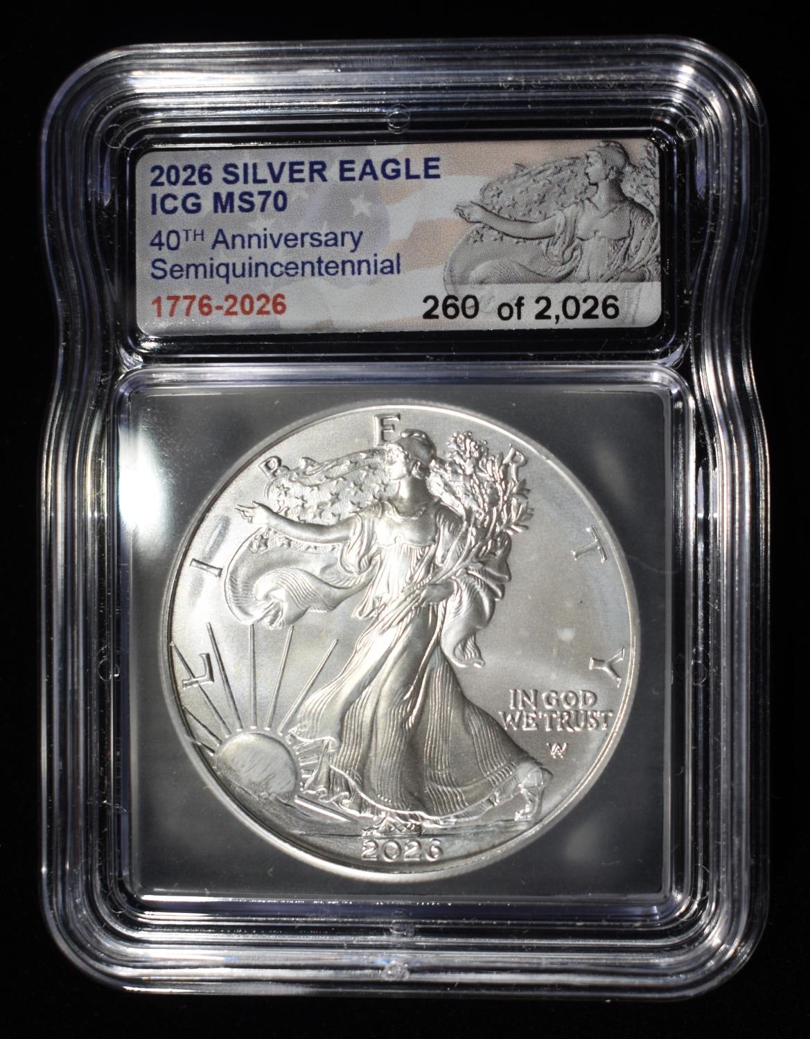 2026 AMERICAN SILVER EAGLE ICG MS70