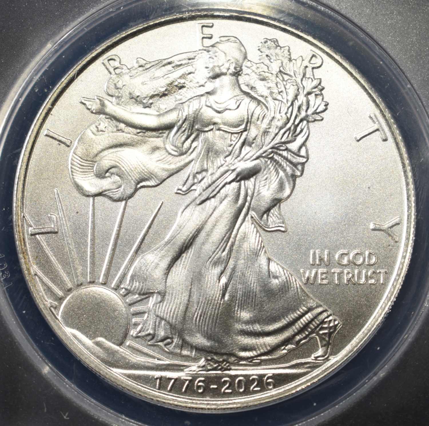 "1776-2026" CONCEPT DOLLAR 1 OZ .999 ANACS MS69
